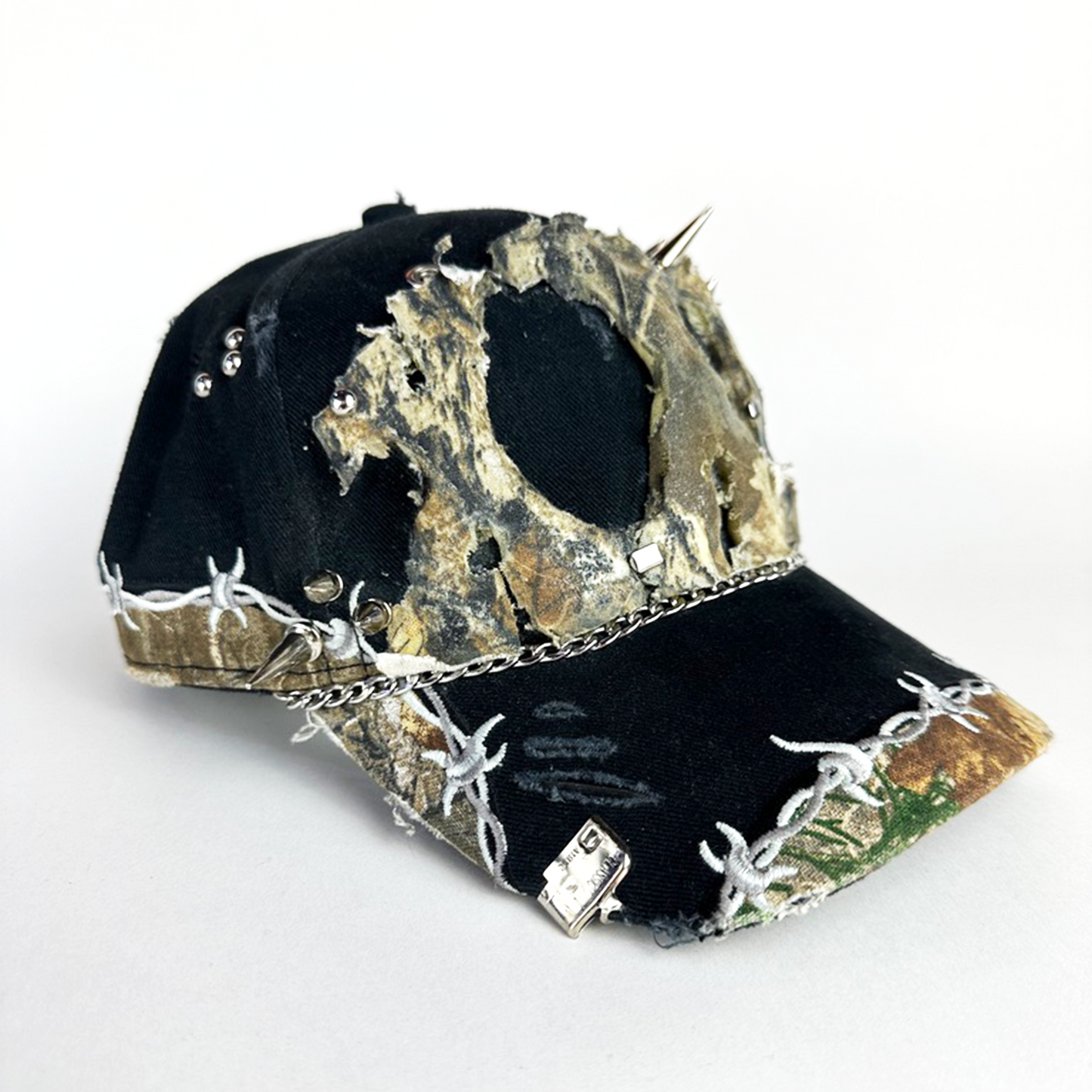 black studded camo hat