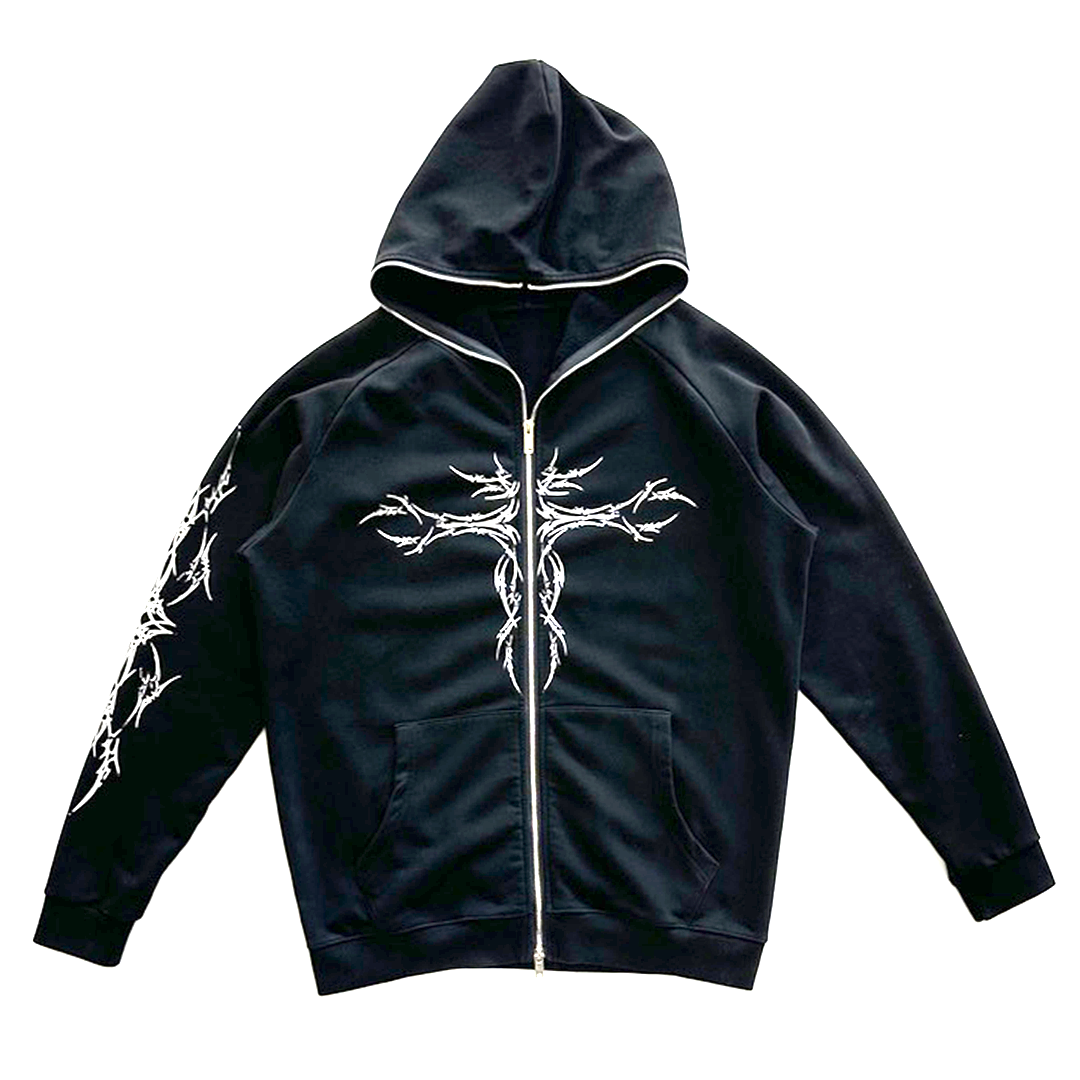 トップス ANC-STORE-EX04 DAMAGE ZIP-UP HOODIE ANC-STORE-EX04 DAMAGE ZIP-UP HOODIE - メルカリ