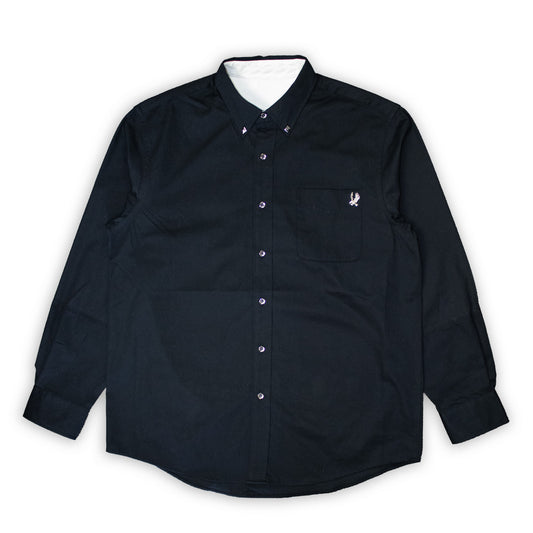 silver trim button down