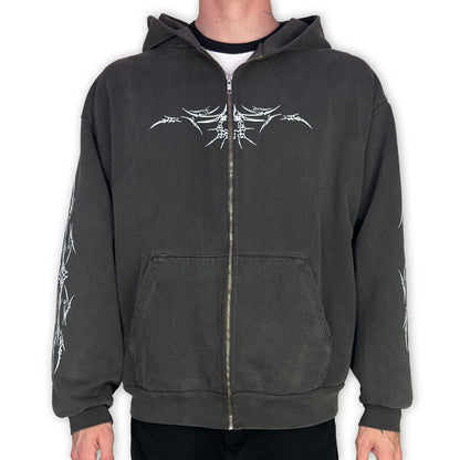 vintage black zip-up