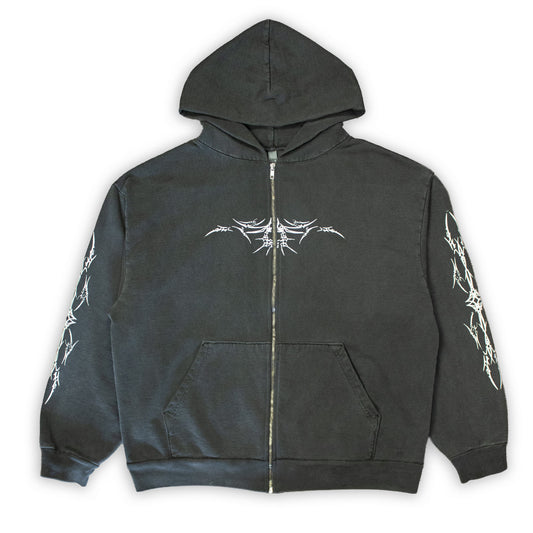 vintage black zip-up