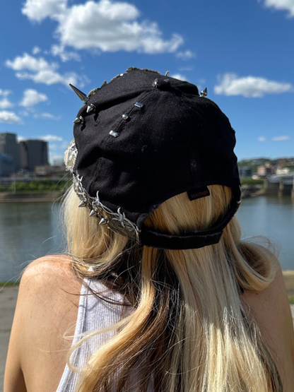 black studded camo hat